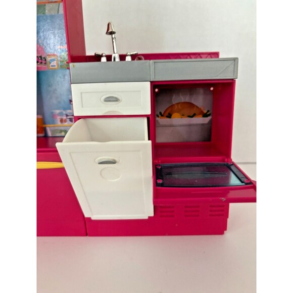 Barbie Doll House Kitchen Play Décor Toy Accessory 10-5/8" H x 8" W x 2-5/8" D - Picture 2 of 5